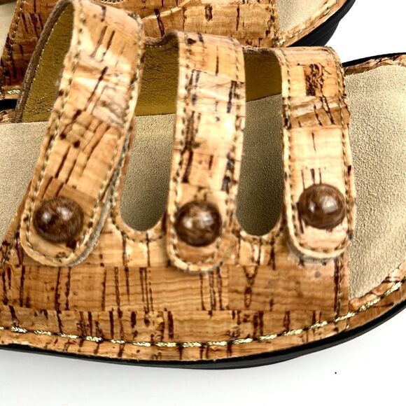 NWOT ALEGRIA Fiona Cork Print Slip On Platform Sandals EUR 37 US 7-7,5 - Picture 6 of 14